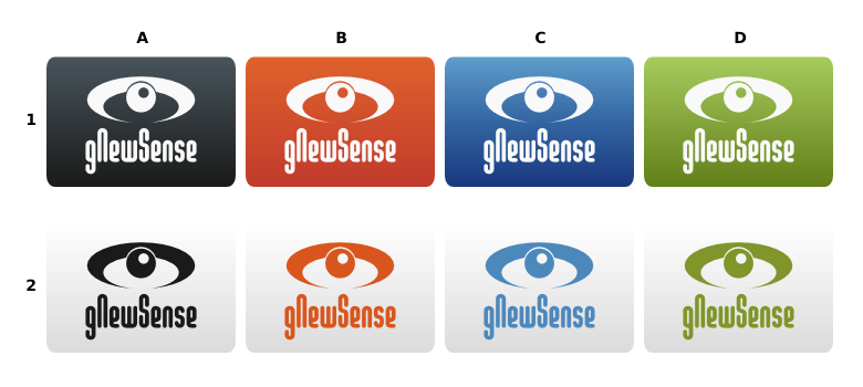 gNewSense logo with color variations